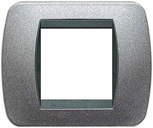 Bticino living Int. - Placca 2 posti grafite titanio - L4802GFT