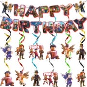 Decorazione per il compleanno - Bandiera a rotazione - Decorazione appesa - Decorazione rotante - Materiale: Cartone/PVC - Decorazione per feste