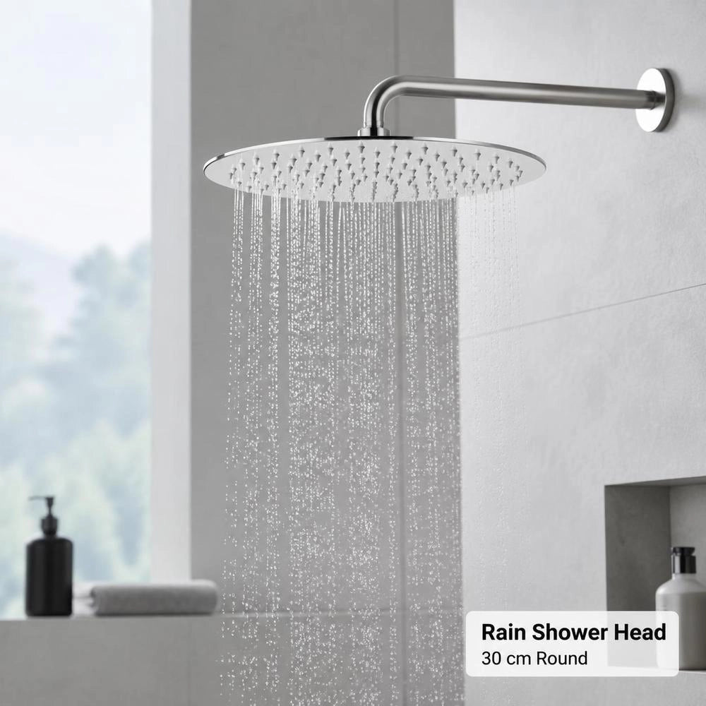 Stainless Steel Rain Shower Head, 30 Cm Round