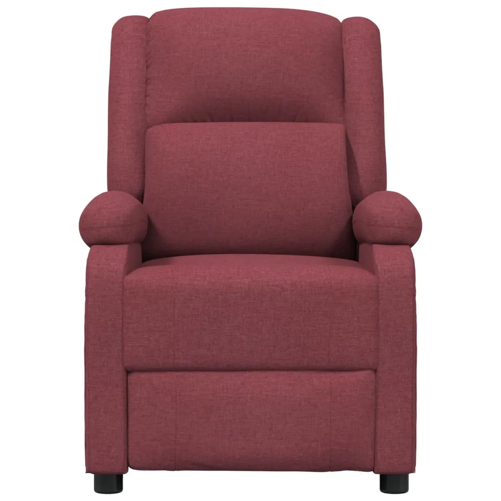 Poltrona Elettrica Massaggiante Rosso Vino in Tessuto cod mxl 32007