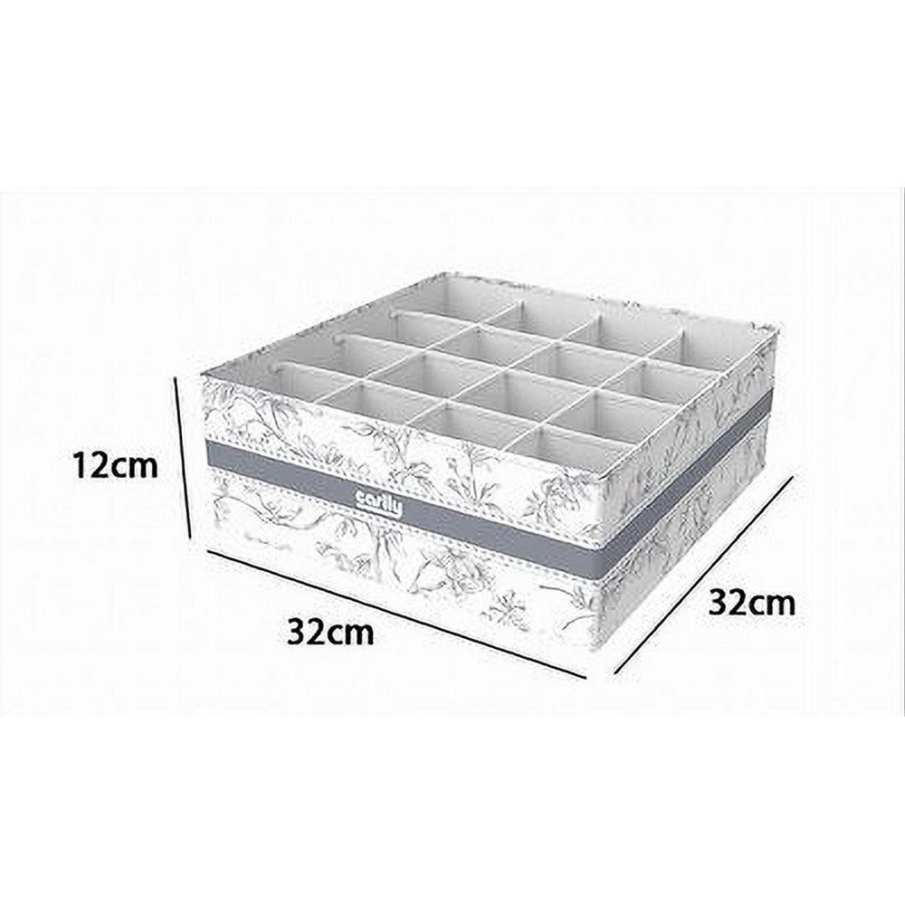 Trade Shop - Organizer Per Armadio 16 Scomparti Scatola Salvaspazio 32x32x12cm Fantasia 87332 -