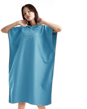 Poncho impermeabile in microfibra - Dry - Blu - Surf - Modello non specificato