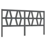 Testiera | Testata per Letto Grigia 206x4x100cm in Legno Massello di Pino