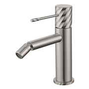 IMEX Miscelatore monocomando per bidet in nichel spazzolato design elegante modello Imex-BDB063-2NQ