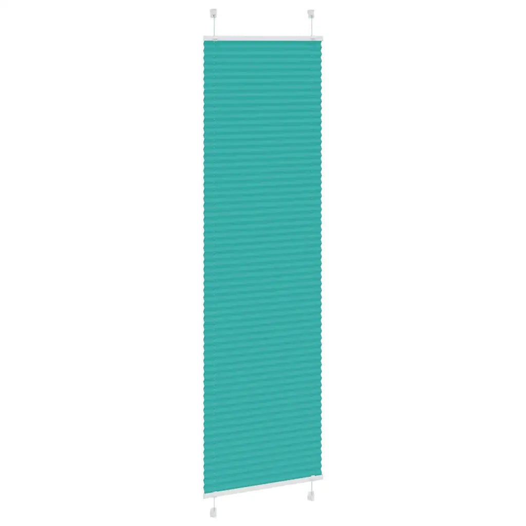 vidaXL Tenda Plissettata Verde petrolio 55x200 cm Larghezza Tessuto