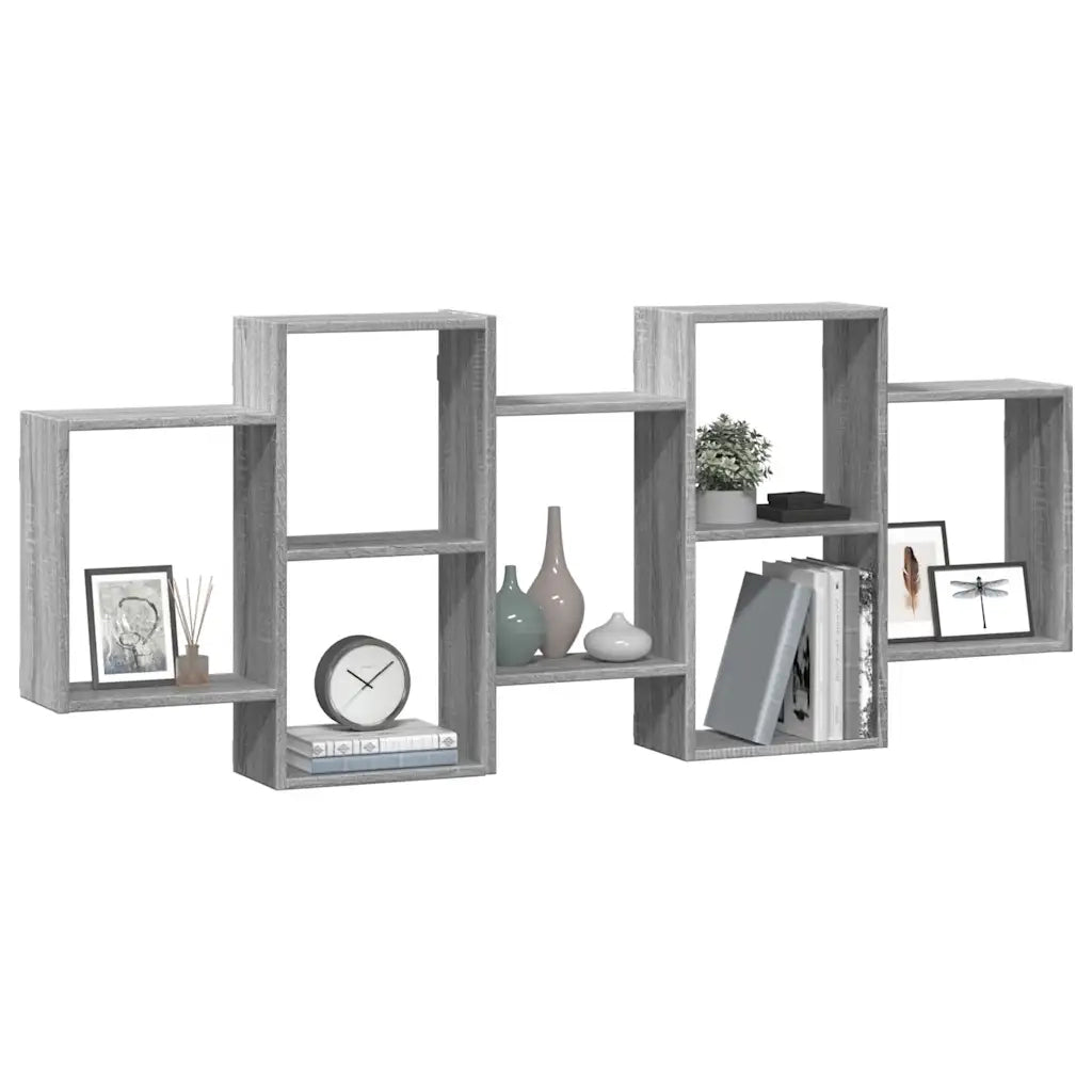 vidaXL Mensola a Muro Grigio Sonoma 159x18x65 cm in Truciolato