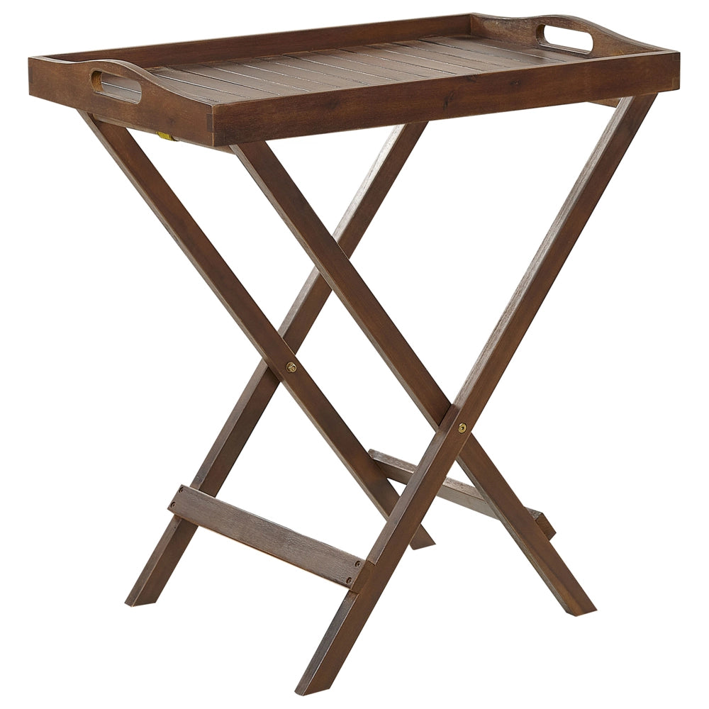 Set da giardino in legno massello di acacia con cuscini blu: tavolo e 2 sedie con schienale regolabile, pieghevoli, in stile rustico, per balcone