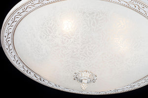 Plafoniera Ceiling & Wall in Metallo Aritos Bianco con Oro
