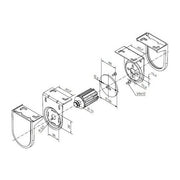 KIT SUPPORTI BIANCHI INTERASSE 55 MM PER MOTORI Ø 45 MM MAX 3 NM NICE 525.40002