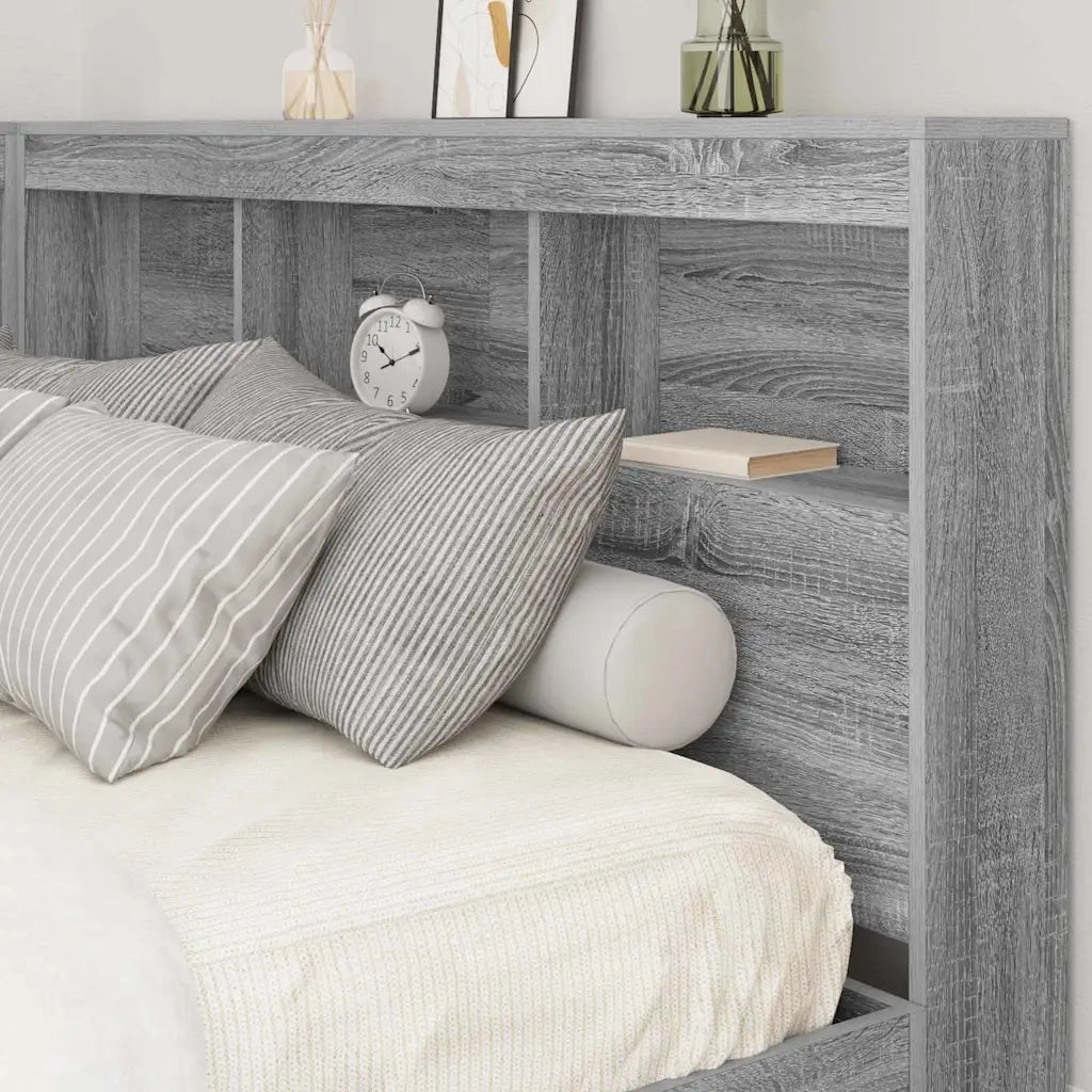 Testata contenitore Grigio Sonoma 135 cm Legno multistrato 3335554