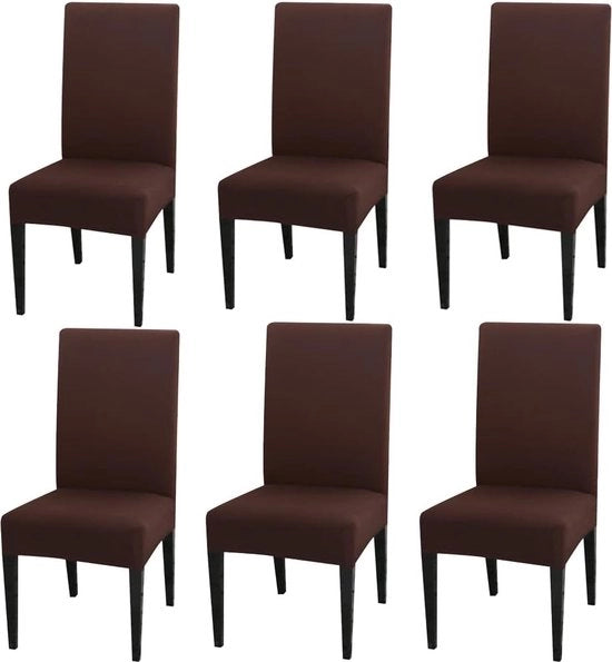 Housse per sedie con schienale 6 pezzi elastici universali per salotto cucina sala da pranzo caffè con schienale.