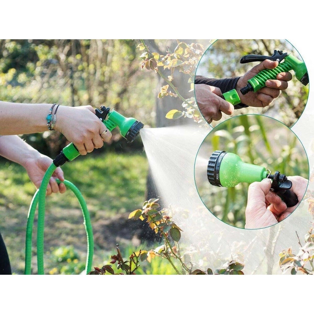 Trade Shop - Tubo Estensibile Giardino Con Pistola 2.5-7.5 Mt Per Irrigazione Piante 9369408 -
