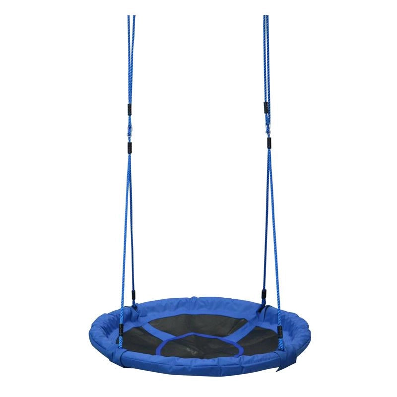ALTALENA ROTONDA PER BAMBINI 100 X 180 CM BLU E NERA