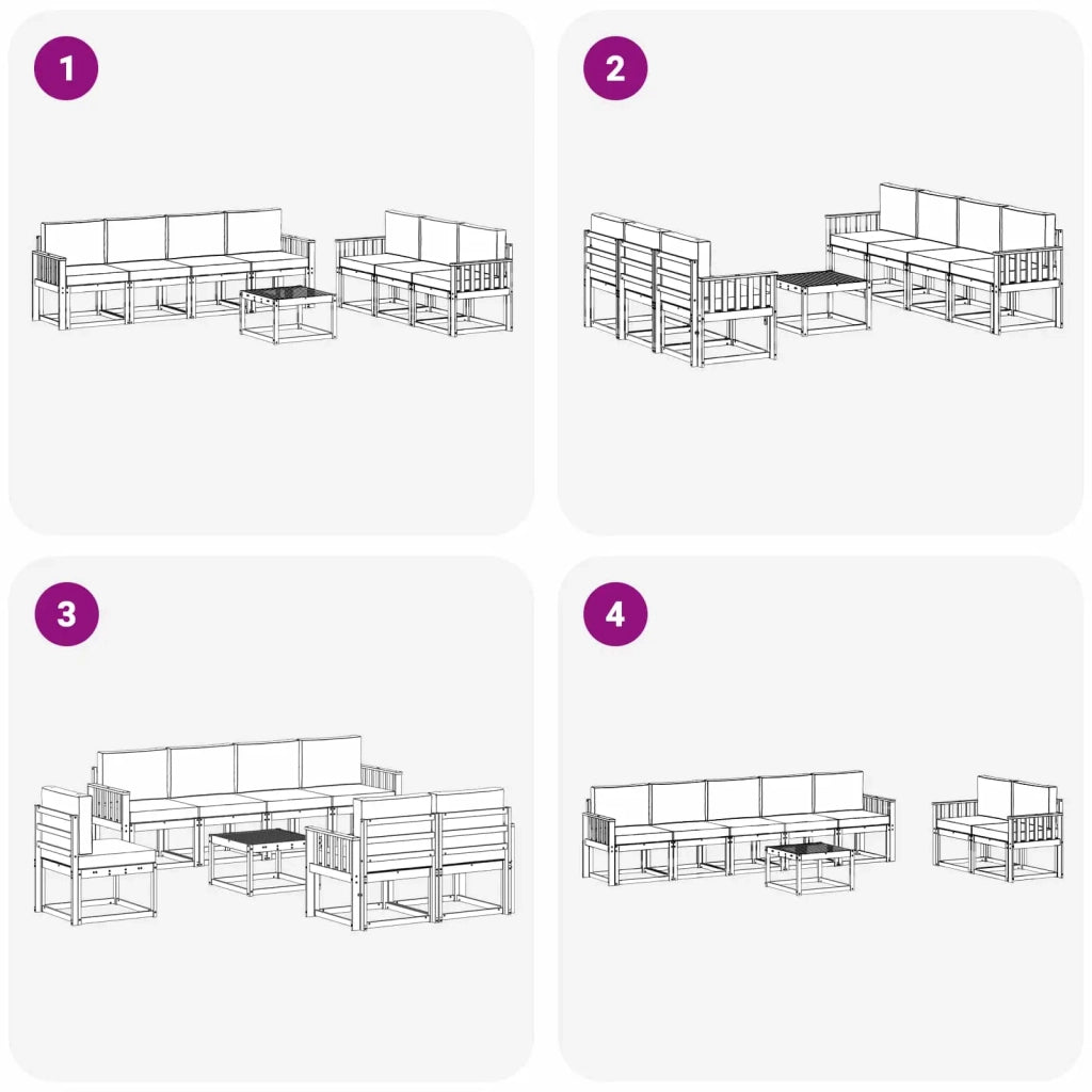 Set di divani da esterno 7 pz 3387347