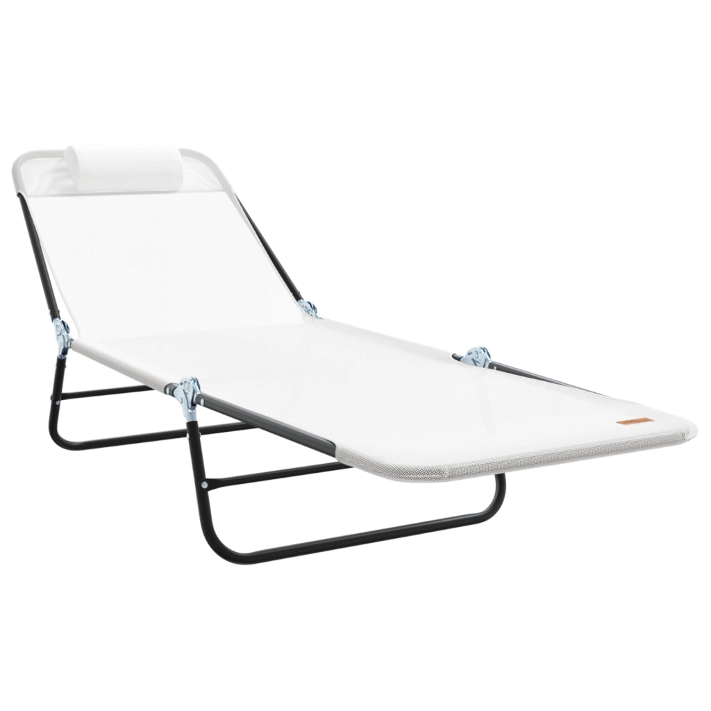Lettini Prendisole 2 pcs con Testata Crema Textilene