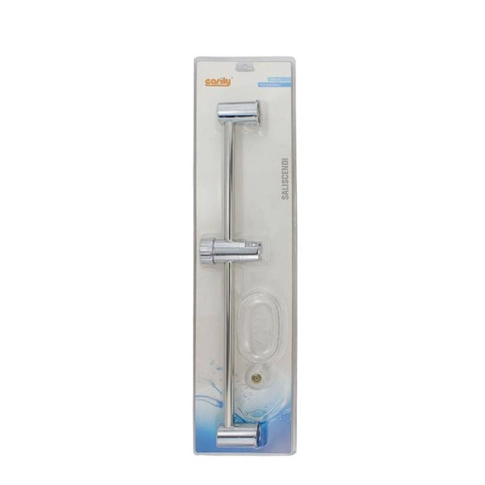 Trade Shop - Saliscendi Per Soffione Doccia Altezza Regolabile Con Portasapone 60 Cm 69155 -