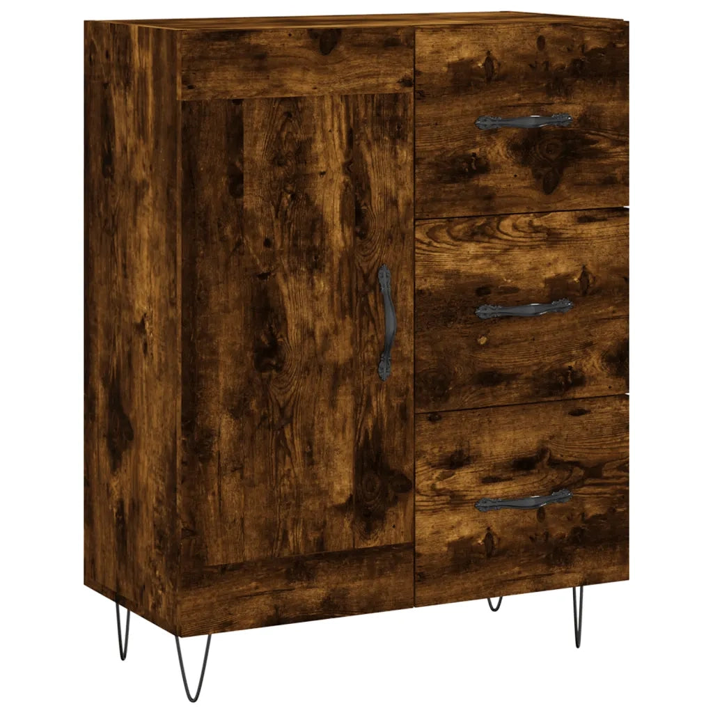 vidaXL Credenza Rovere Fumo  69,5x34x180 cm in Legno Multistrato