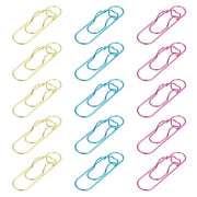 Penne per notebook, 15 pezzi, clip metallica per quaderni, libri, riviste e calendari, articoli scolastici (oro, rosa, blu)