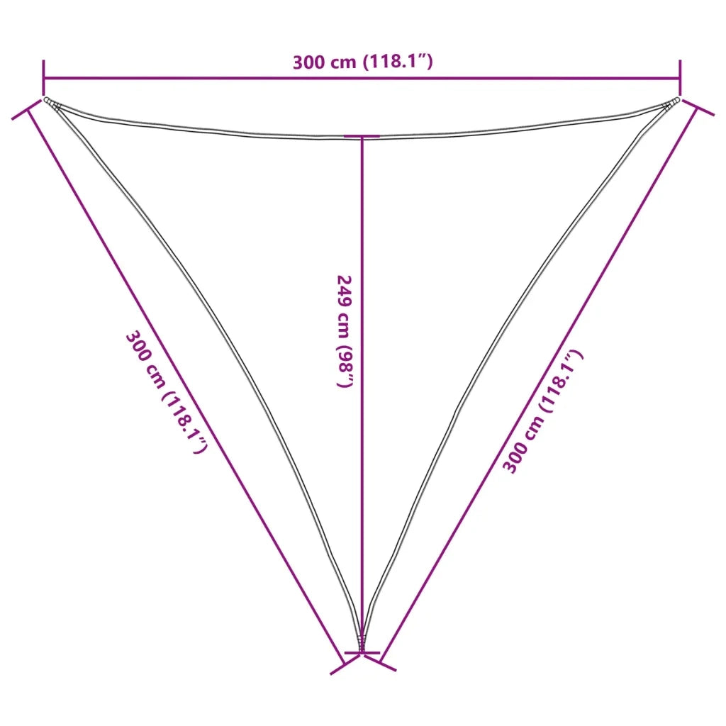 Vela Ombreggiante-Parasole a vela Oxford Triangolare 3x3x3 m Bianco