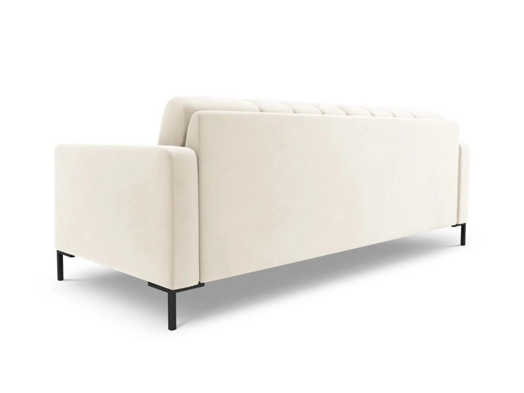 Cosmopolitan Design - Divano "Bali" 3 posti in velluto beige chiaro 