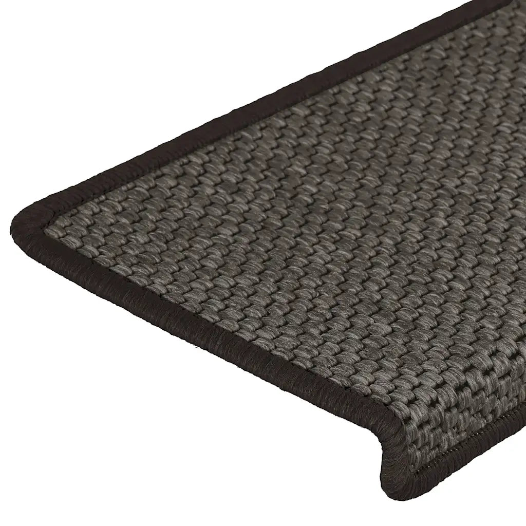 vidaXL Tappeti Adesivi Scale Aspetto Sisal 30 pz 65x21x4 cm Antracite