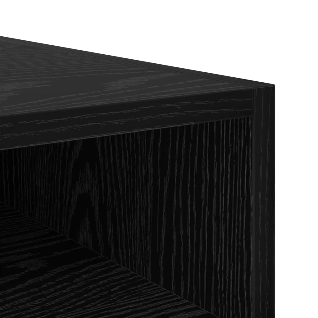 Comodino Rovere Nero 40 x 40 x 50 cm Legno multistrato 881816