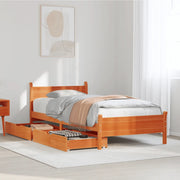 Letto senza Materasso Marrone Cera 75x190 cm in Legno di Pino 3309796