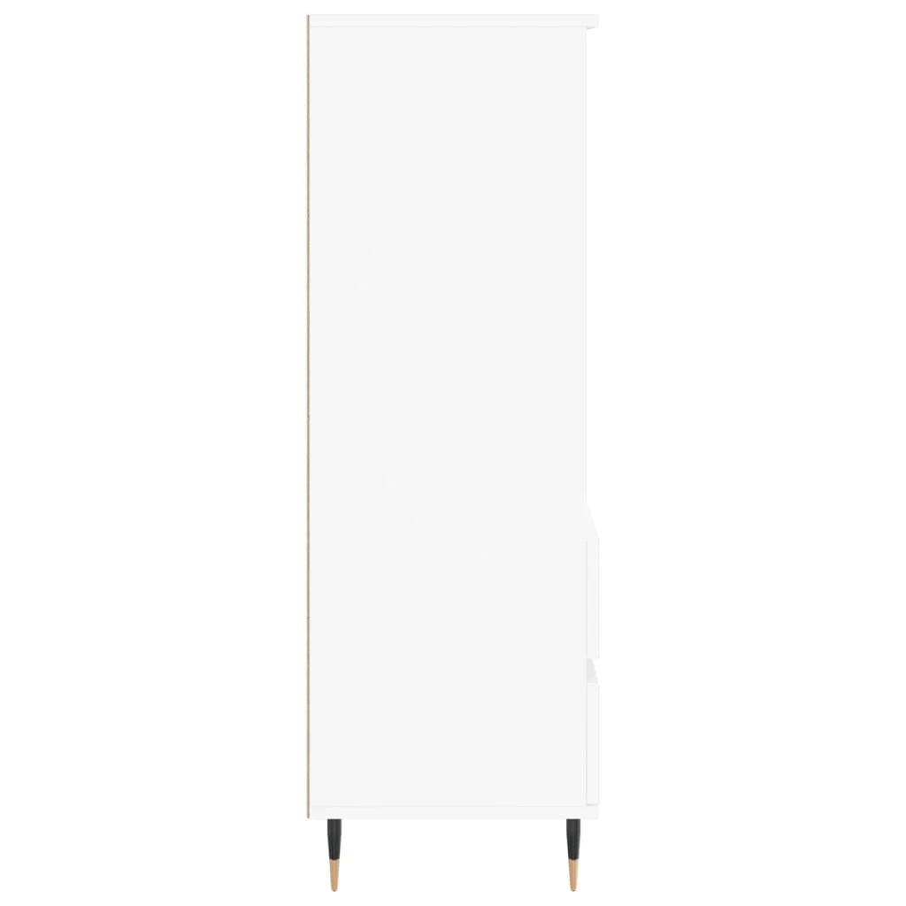 Buffet credenza cassettiera mobiletto mobile contenitore organizer cucina soggiorno salotto alto 40 x 36 x 110 cm legno ingegnerizzato bianco 02_0032445
