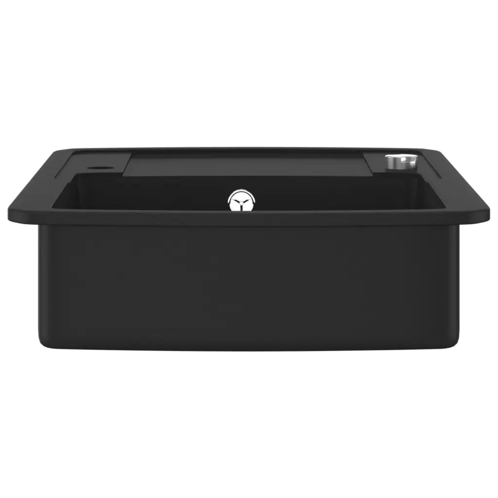 Lavello da Cucina in Granito Vasca Singola-Lavandino-Lavabo Nero 671145