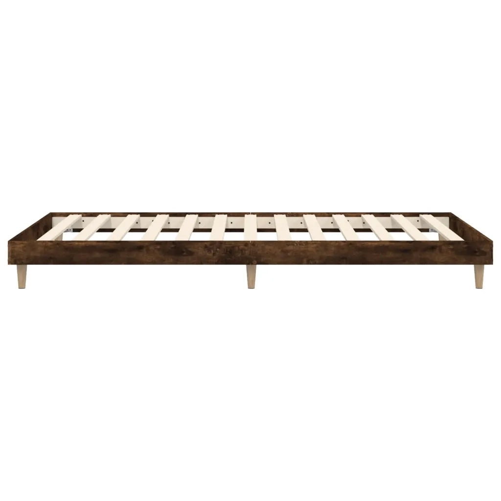 Giroletto senza Materasso-Struttura Letto Rovere Fumo 100x200 cm in Truciolato 924932
