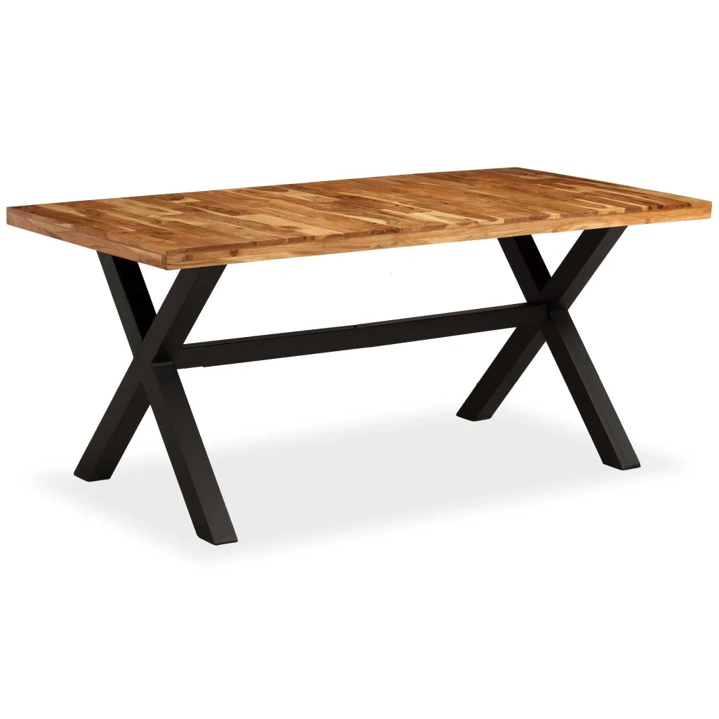 Tavolo da Pranzo Legno Massello di Acacia e Mango 180x90x76 cm 245640