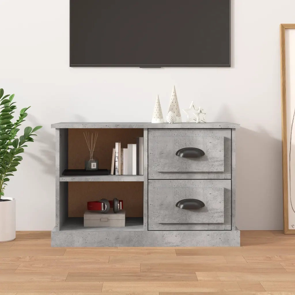 Mobile TV | Armadietto TV | Mobile Porta TV Grigio Cemento 73x35,5x47,5cm Legno Multistrato