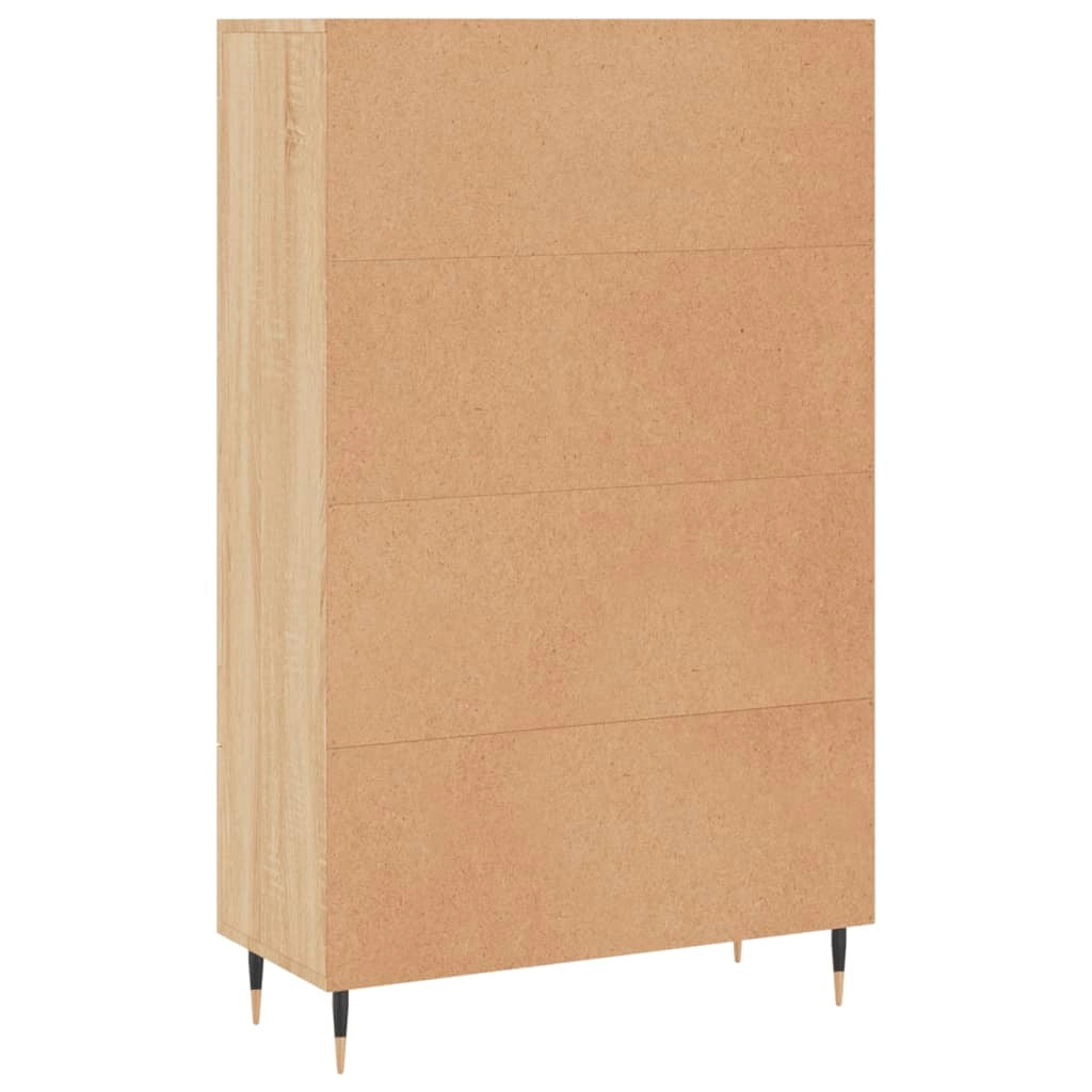 Buffet credenza cassettiera armadio mobile contenitore organizer cucina soggiorno salotto rovere Sonoma alto 69,5 x 31 x 115 cm legno ingegnerizzato marrone 02_0034094