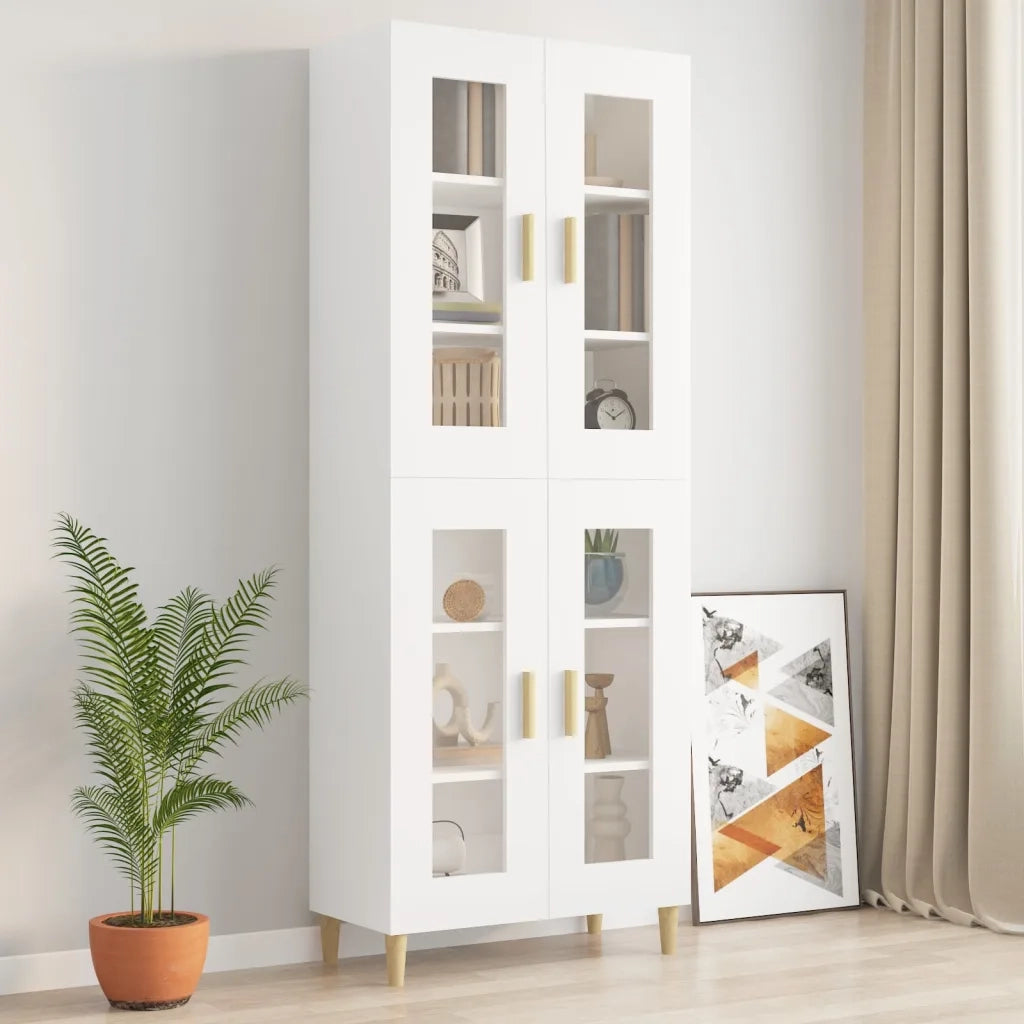 Armadietto Pensile a Parete Bianco 69,5x34x90 cm CFW1107580
