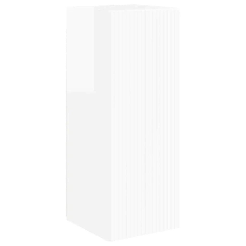Set di Mobiletto da TV a Parete 4 pcs Bianco Lucido 3408920