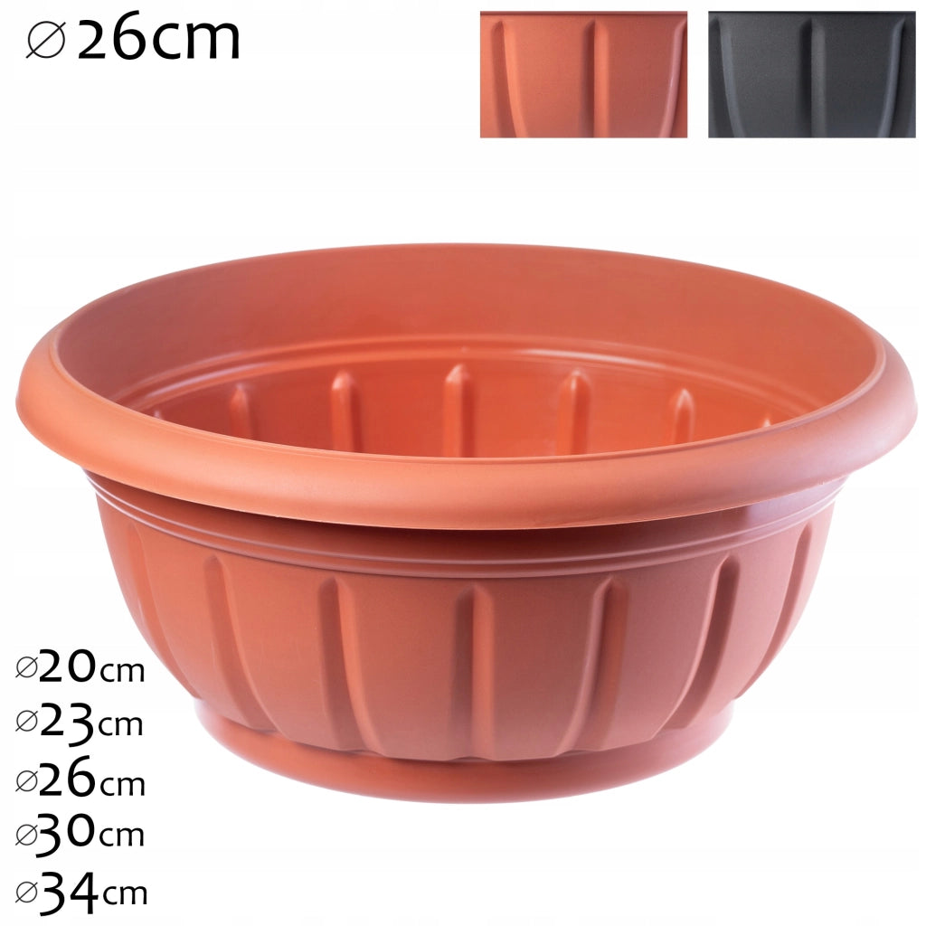 KADAX Copertura per vaso da fiori, ciotola per cimitero, fiori da tomba, plastica, cimitero, 26 cm