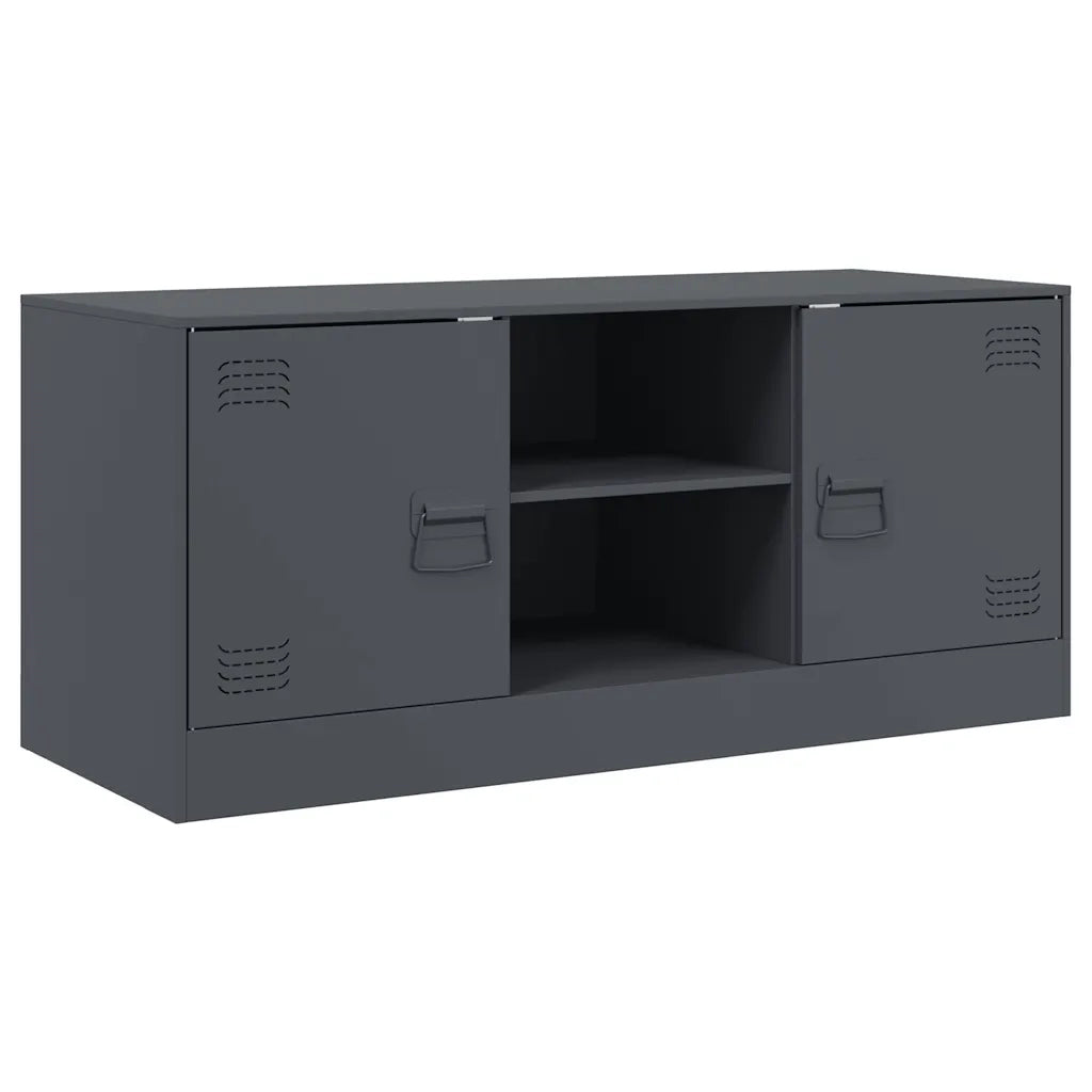 Mobile Porta TV Antracite 99x39x44 cm in Acciaio 841687