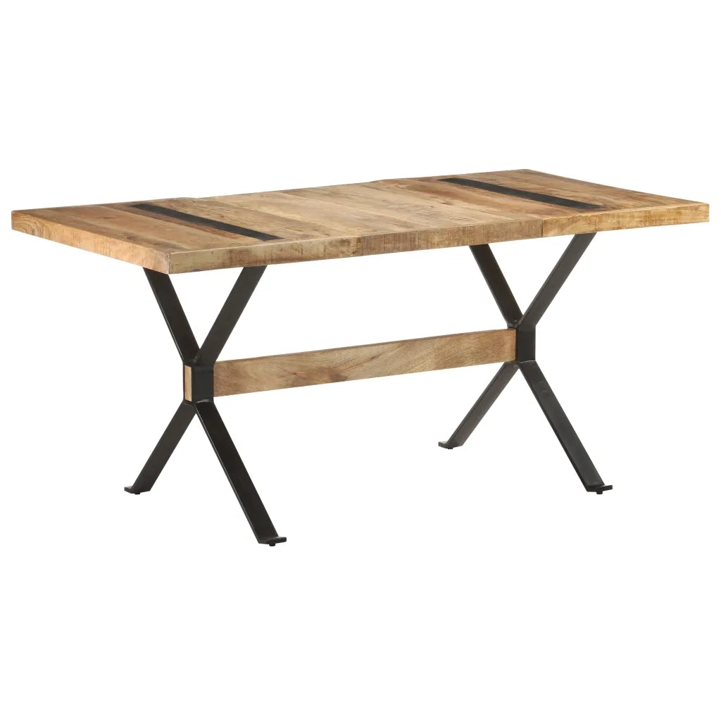 Tavolo da Pranzo 160x80x76 cm in Legno Massello di Mango Grezzo 321608