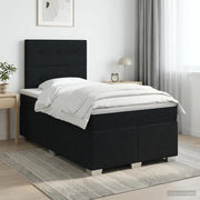 Letto box spring con materasso Nero 120 x 200 cm Tessuto 3453383
