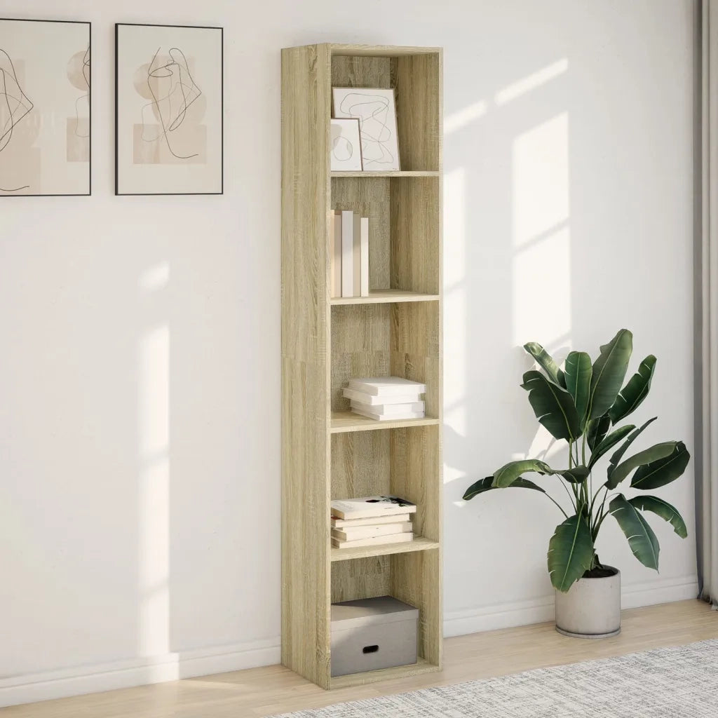 Libreria Rovere Sonoma 40x30x189 cm in Legno Multistrato 857887