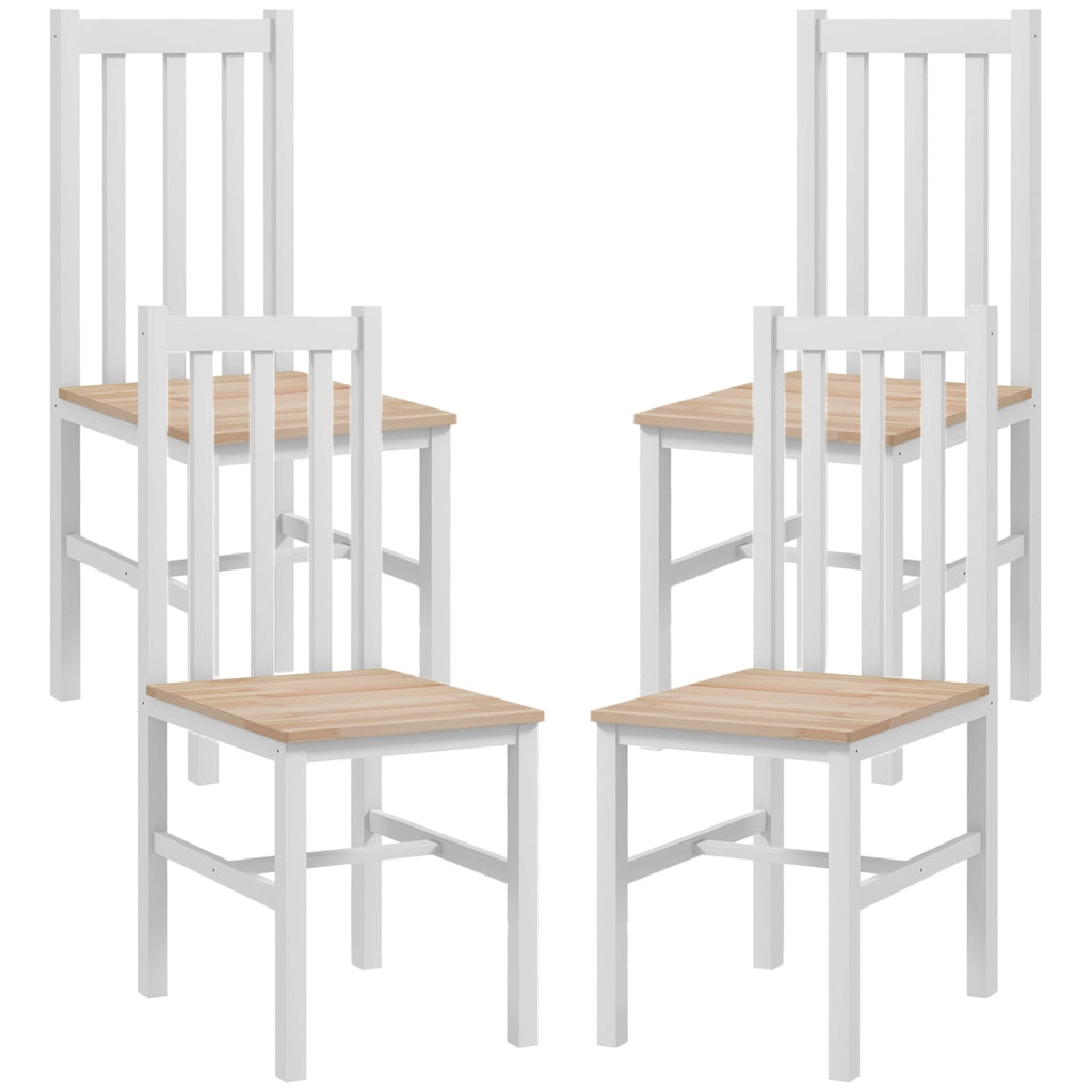 Set di 4 sedie da pranzo in legno massello ¨C Minimal ¨C Naturale 38.5x47.5x99 cm