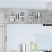 Mobile da cucina con porta 2 pz-Set di 2 Armadio da cucina Grigio cemento 60 x 31 x 40 cm 270992