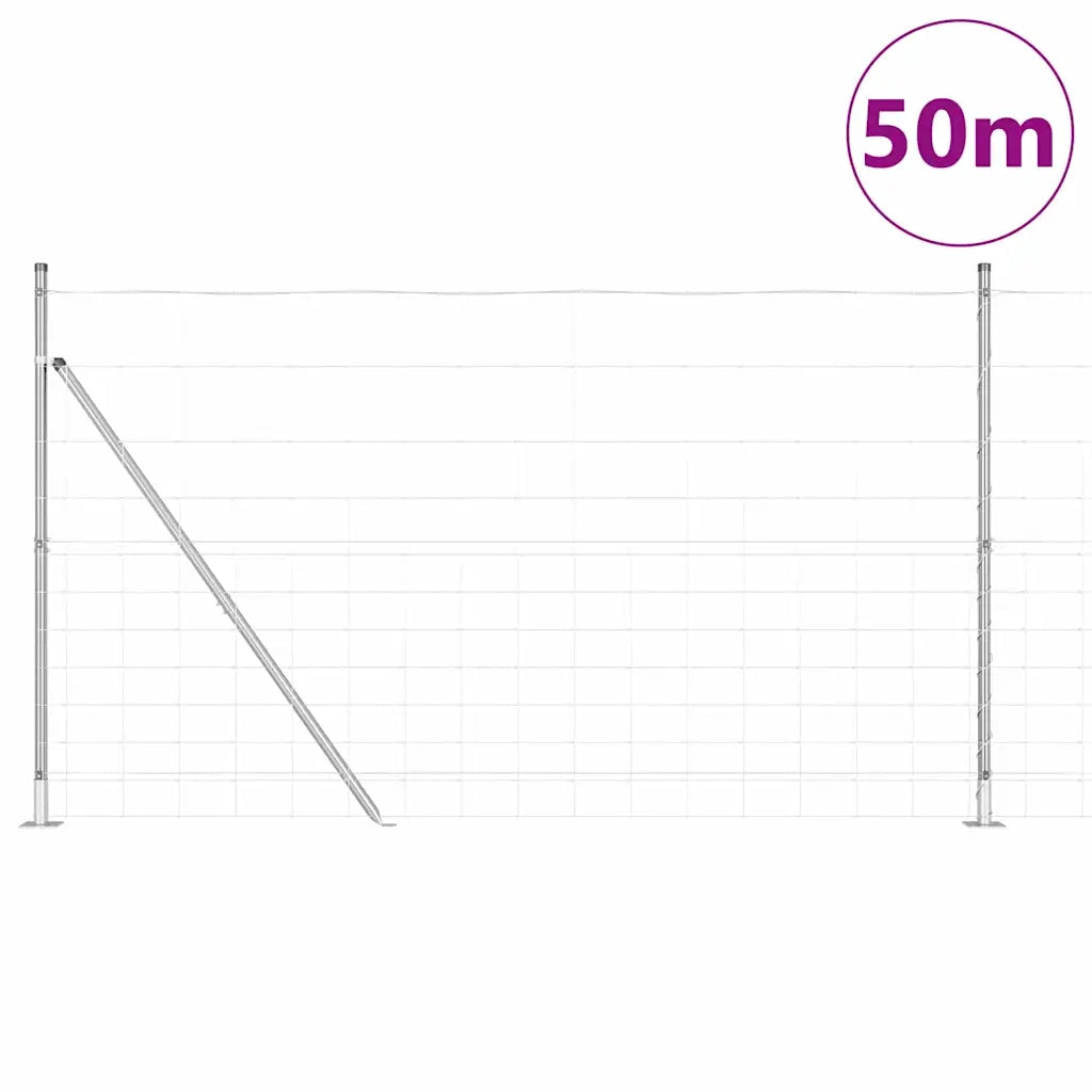 Palo della recinzione | Pannello per recinzione Zincato 50 x 1,4 m Acciaio