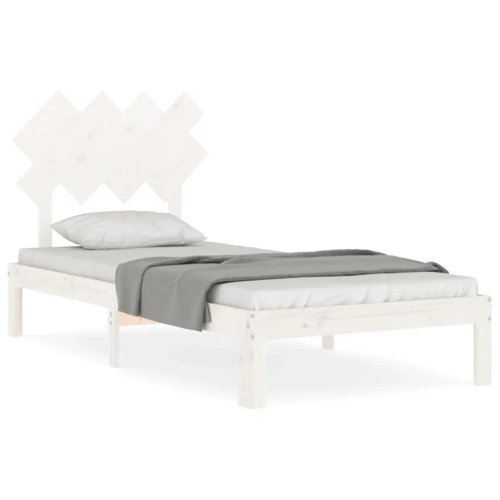 Giroletto senza Materasso Bianco 90x200 cm Legno Massello Pino 3193712