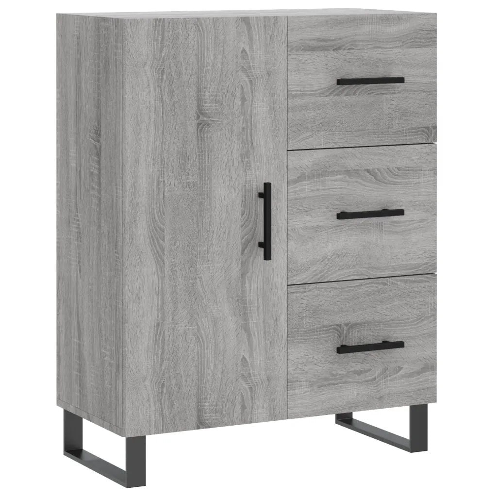 Credenza-Buffet-Armadio da cucina Grigio Sonoma 69,5x34x180 cm in Legno Multistrato 595165