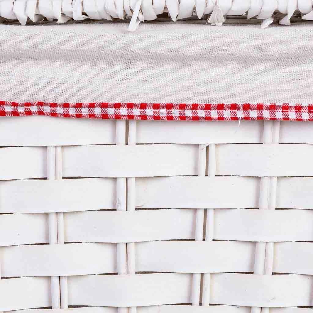 Cesto portabiancheria in vimini grigio 32x32x28h cm