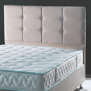 Testiera letto Nova 120x8x110H cm. in ecopelle tortora