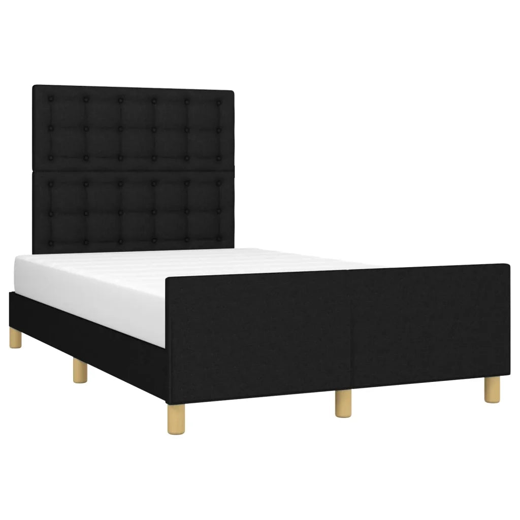 Giroletto con Testiera Nero 120x200 cm in Tessuto cod mxl 62876
