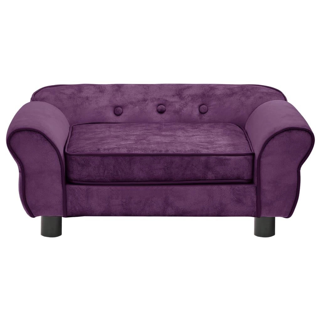 Divano per cani 72 cm peluche bordeaux 02_0000121