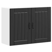 Pensile da cucina a parete dal design contemporaneo pratico spazio contenitivo 80 x 31 x 60 cm legno composito nero 02_0050173